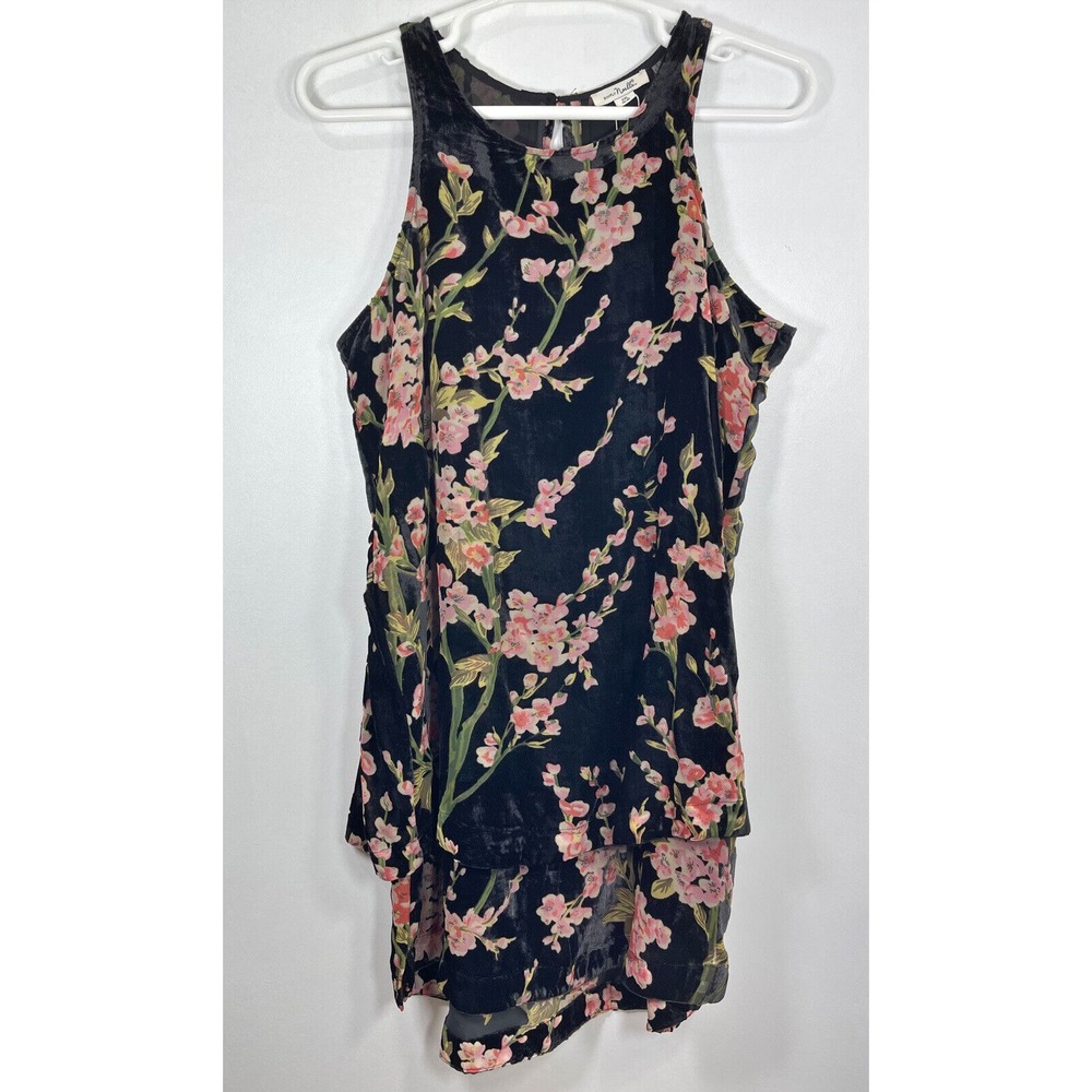 Simply Noelle Velvet Layer Top, Black XXL NWTS